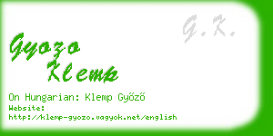 gyozo klemp business card